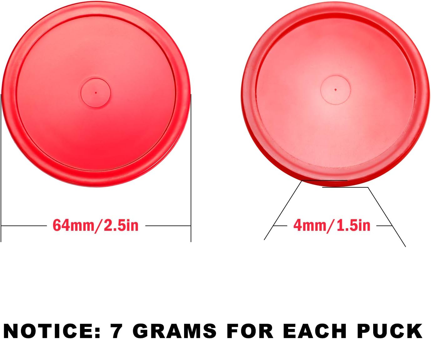 8 Pieces Air Hockey Pucks Replacement Round Pucks for Game Tables, Equipment, Accessories，7 Grams : Sports & Outdoors