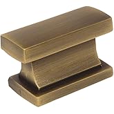 Cosmas 10 Pack 701BAB Brushed Antique Brass Contemporary Cabinet Hardware Knob - 1-7/16" Length