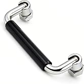 KVSXUIDU Stainless Steel Folding Handle, Rubber Handle, Suitable for toolboxes, cabinets, etc., 1-piece Set. (1 piece, Length 100mm)