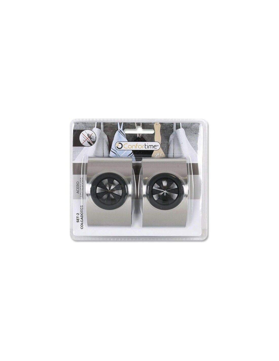CONFORTIME Set of 2 Steel Hangers, Multi-Colour, One Size