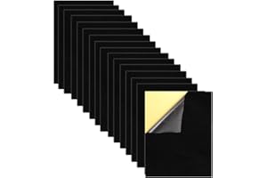 20Pcs Black Felt Fabric Sheets, 8.3" x 11.8" Self Adhesive Velvet Flocking Liner Sticky Jewelry Box Felt Liner for Festival A