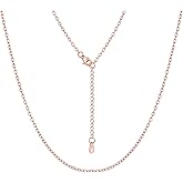 FOCALOOK Womens Chain Necklaces 2MM Cable Necklace, 316L Stainless Steel Silver/Black/14K Gold/Rose Gold Plated, Hypoallergenic Chains for Pendant,14-30"