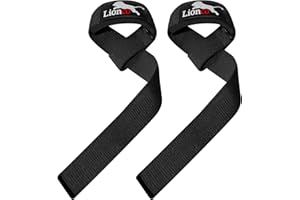 LIONCO Weightlifting Straps for Gym – Heavy Duty Padded Wrist Straps for Deadlifts, Powerlifting, Strength Training & CrossFit | Non-Slip Grip Lifting Straps for Men & Women, Bodybuilding, Fitness, Weight Training & Workout Support