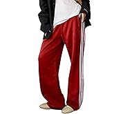 GUCURIN Women Track Pants Wide Leg Striped Sweatpants Elastic High Waist Baggy Pants with Pockets