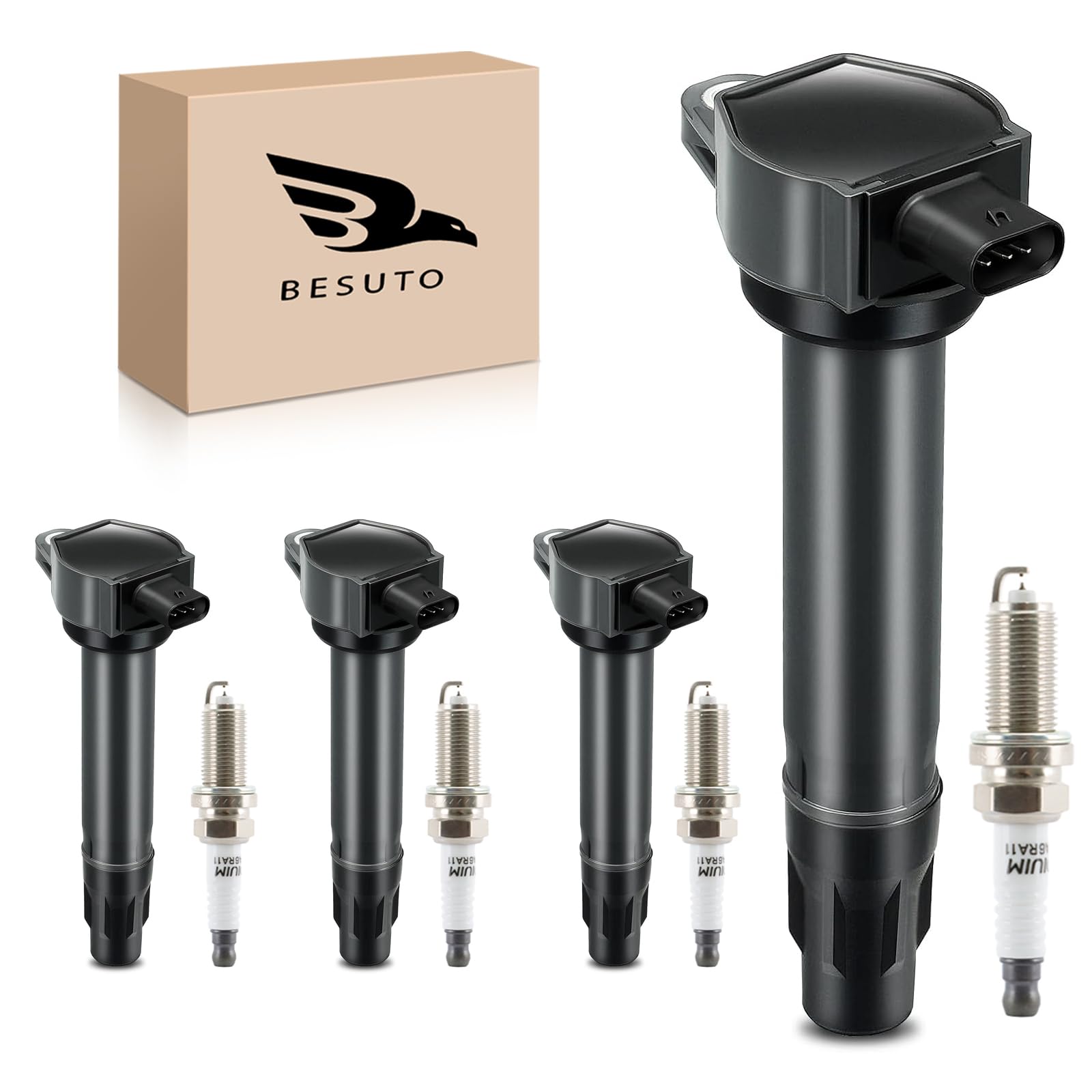 Photo 1 of Besuto Ignition Coils & Spark Plugs 8Packs Compatible with Jeep Patriot 2.4L 2007-2017?Compass 2.4L 2007-2017?Dodge Journey 2.4L 2009-2020?Avenger 2.4L 2008-2014?Chrysler 200 2.4L 2011-2014 & More