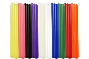 GRCDOYVL 30-Pack 10-Color Taper Candles - 10 Inch Dripless & 10-Hour Burn｜Wedding/Birthday/Home Decor with Premium Wax