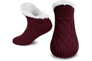 VIMIWINI Fluffy Fuzzy Warm Slipper Socks for Women Men Thick Fleece Lined Non-Slip Socks Indoor Floor ChristmasGiftsfor women Winter super Soft Warm Cozy Grip Socks