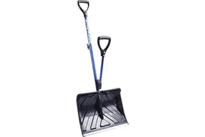 Snow Joe Snow Shovel with 18-Inch Blade and Assist Handle, 3.5 Lbs - Heavy-Duty Lightweight Shoveling Tool for Ice Removal, S