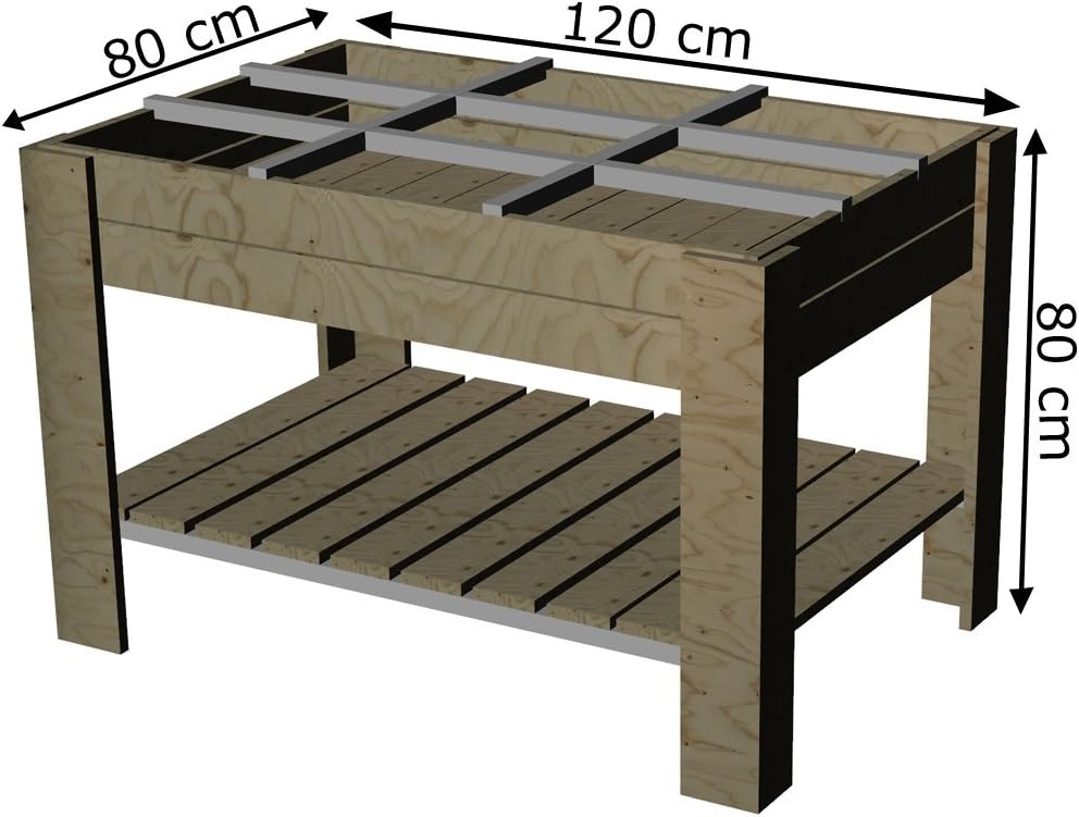 AD servicios Mesa de Cultivo Huerto Urbano con Bandeja y ...