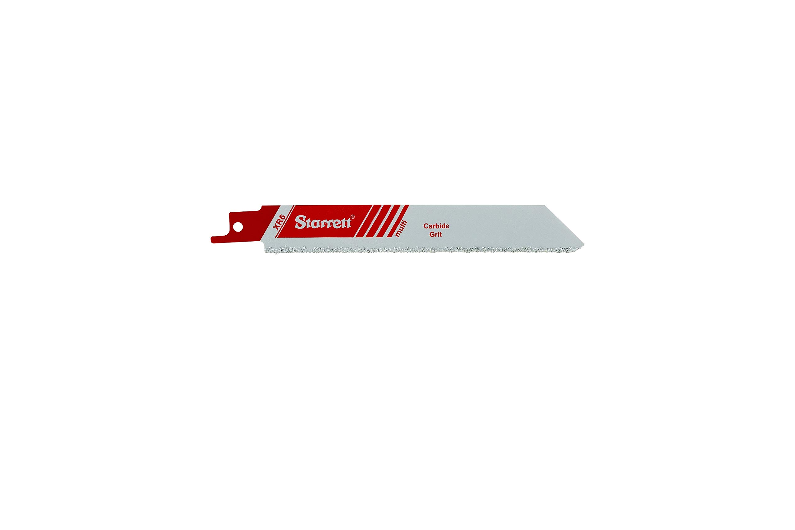 Starrett Multi Purpose Reciprocating Saw Blade - XR6-1 150 mm/6" Inch #30 COARSE Carbide Grit TPI Bi-Metal Unified Shank - Compatible with Bosch Dewalt Makita & Many Others