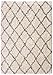 Diagona Designs Era Collection Contemporary Beni Ourain Inspired Trellis Design Modern Shaggy Area Rug, 5 ft. W x 7ft. L. Ivory/Grey