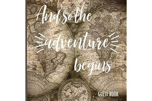 And so the adventure begins: Graduation Guest book Vintage, a keepsake memory book to treasure forever, (fill in advice & wishes cards style.) Map