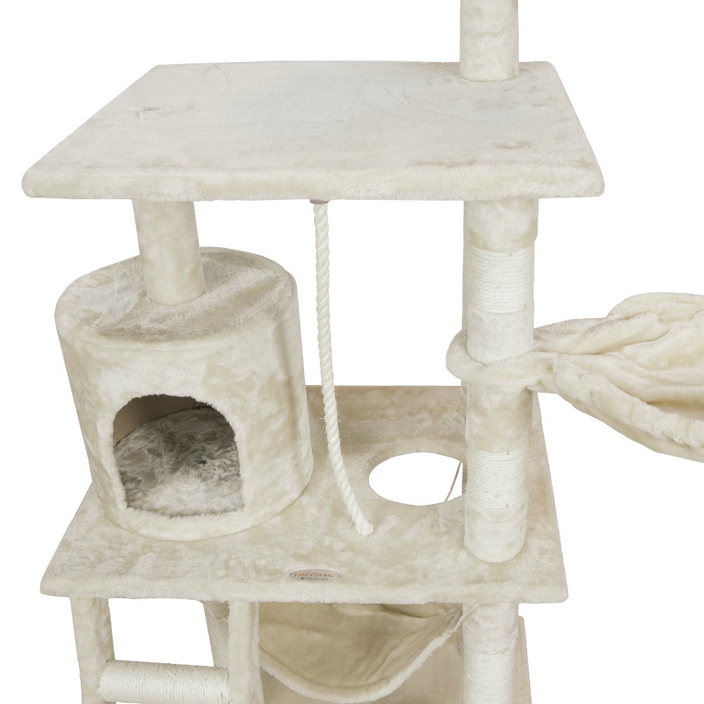Pet Palace Cat Tree Kitten Activity Tower Condo with Hammock, Deluxe