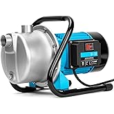 LEO 1.5HP Shallow Jet Well Pump,Portable Water Transfer Garden Pump1200GPH Draining Irrigation Lawn Fountain Booster Pump for
