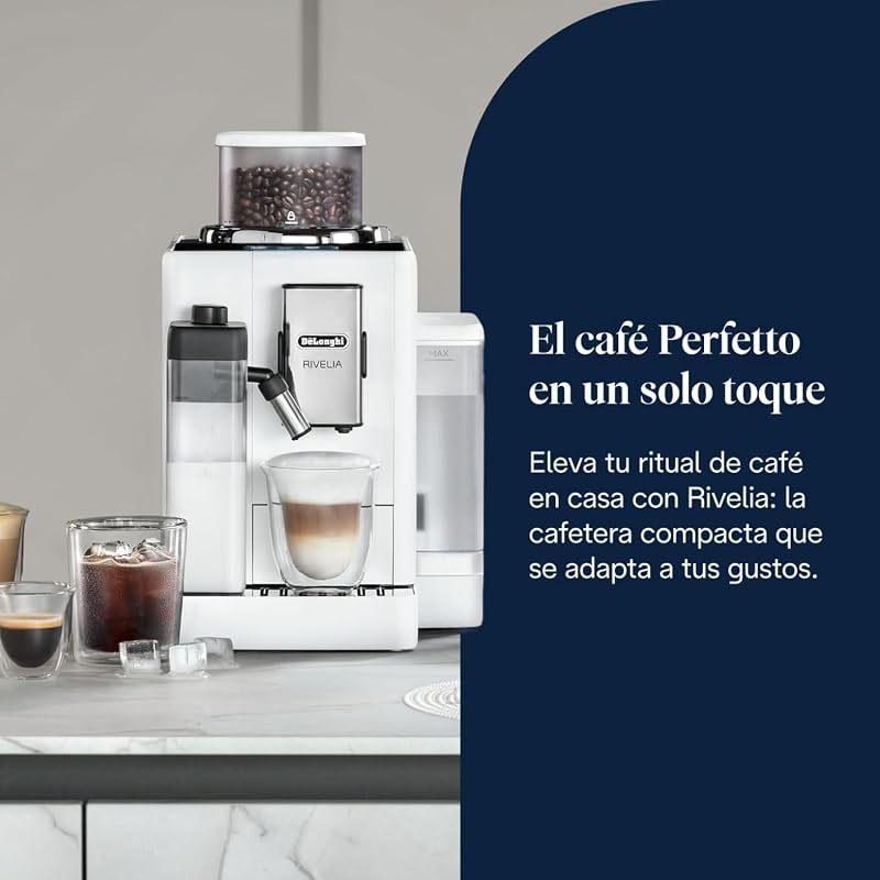 Rivelia - Cafetera Superautomática 16 Bebidas Blanco