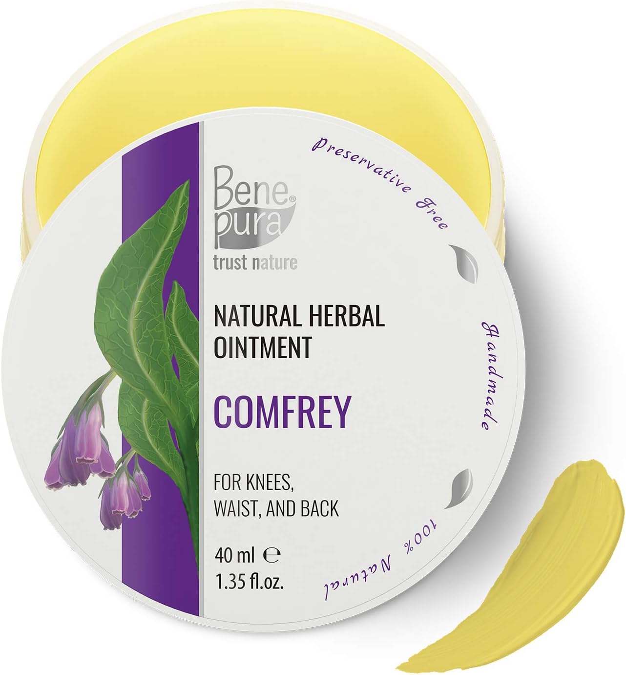 BenePura Comfrey Ointment, Natural Ointment for Joints Stiffness and Swelling, 40 ml (Pack of 1)