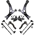 TRQ Front Steering & Suspension Kit Ball Joint Control Arm Sway Bar Stabilizer Link Tie Rod Compatible with 2005-2010 Scion tC