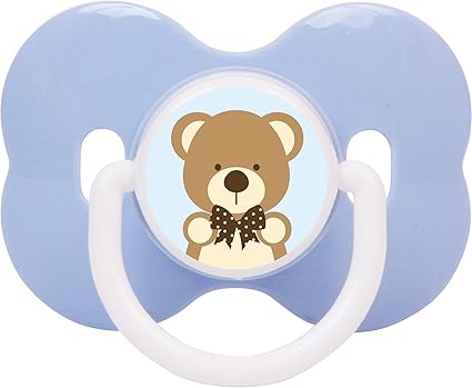 CHUPETA BORBOLETA COM BICO REDONDO EM SILICONE Tam. 02 - AZUL, Petita, Azul