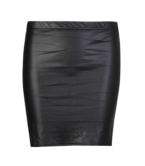 Fast Fashion Damen Röcke Wetlook Bodycon Ausgestellte
