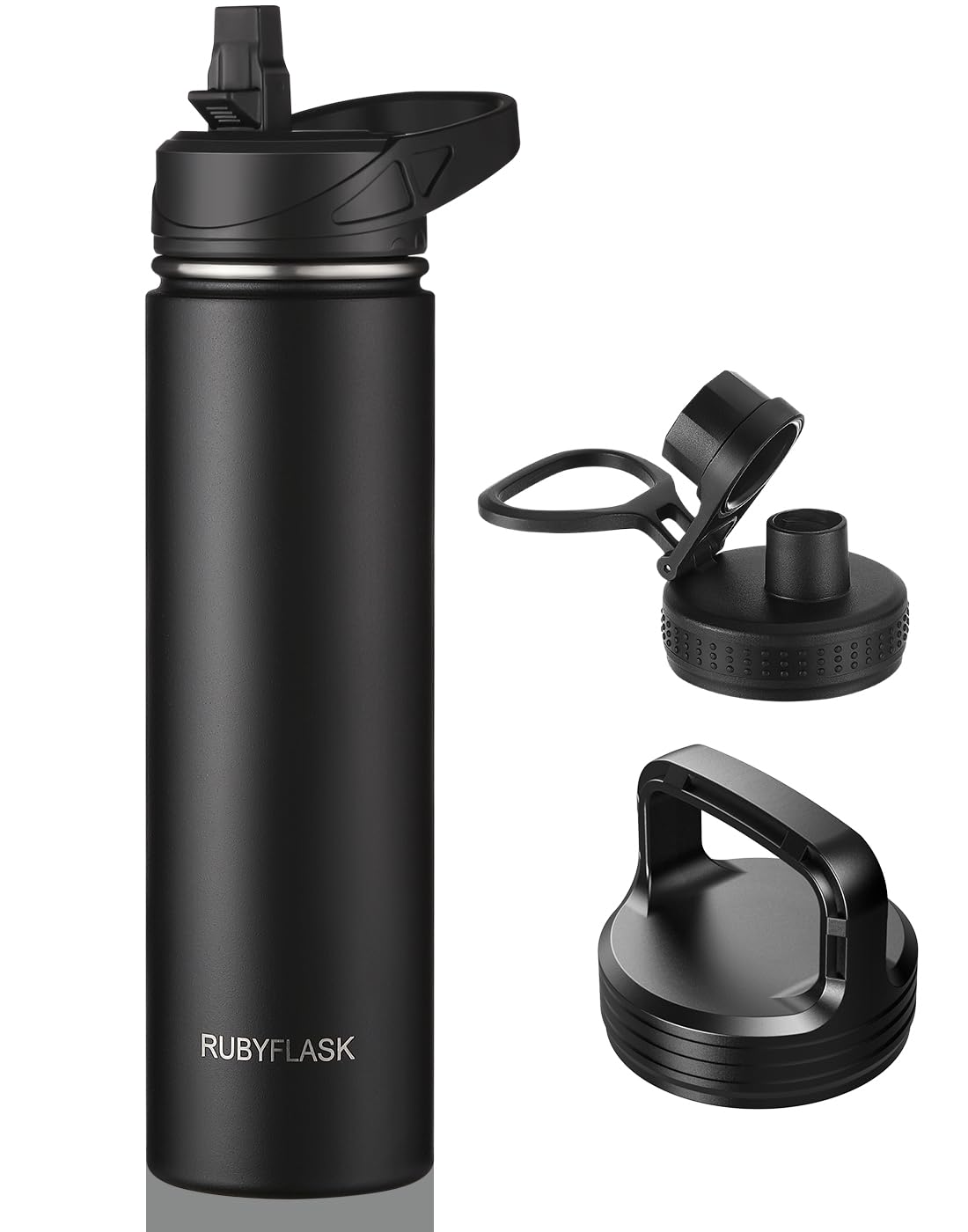 RUBYFLASK 24oz Insulated Water Bottle with