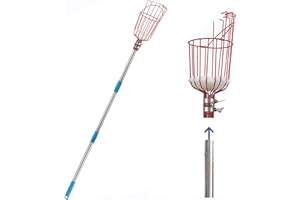 INFLATION Fruit Picker, Apple Picker Pole with Basket 13 FT, Lightweight Tree Fruit Harvester Picking Tool Equipment for Appl