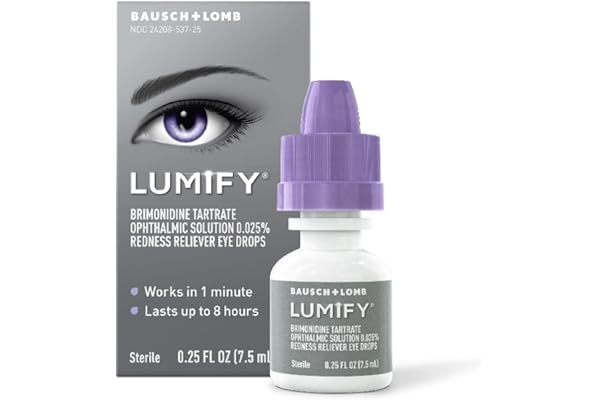 LUMIFY Redness Reliever Eye Drops, For Whiter & Brighter Looking Eyes, 0.25 Fl Oz (7.5 mL)