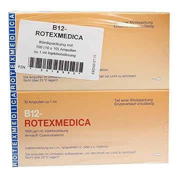 VITAMIN B12 Rotexmedica Injektionslösung 100X1 ml