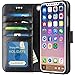 iPhone X Case, K-Moze iPhone X Wallet Case [4 Card Slots ] [Wrist Strap] [Stand Feature] PU Leather Flip Wallet Case Cover for iPhone X - Black