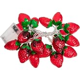 Didiseaon Strawberry Decor 10ft Lamp Led String Lights Indoor Decorative | Strawberry Decor Fruit Modeling Lamp Ornament, Decorative Arrangement for Room Displays, Flat Surfaces Centerpiece Placement