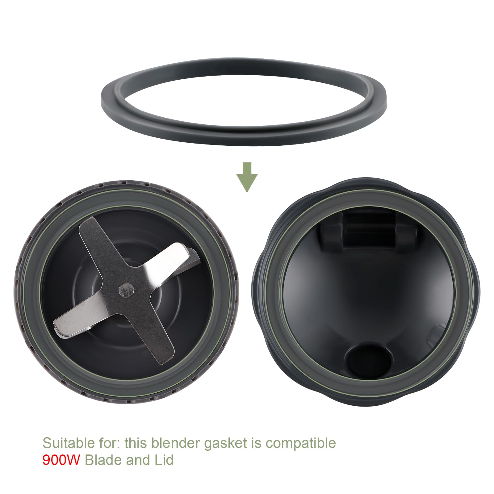 6-pack Sealing Gaskets Replacement Parts Fits for NutriBullet Blenders 600w/900w Extractor Blade