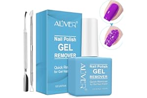 ZODENIS Gel Nail Polish Remover (15ML)- Professional Gel Remover For Nails With Cuticle Pusher, Gel Nail Remover, Remove Gel Polish In 2-3 Minutes, Safe And Quick DIY Home Blue