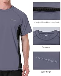 VAYAGER Men's Swim Shirts Rash Guard UPF 50+ Quick