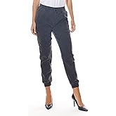 Dollhouse Womens Grey Jogger with Functional Zipper and Double Button Closure