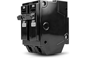 THQL21100 Circuit Breaker Fit for GE Q-Line Thick Series Load Centers, Thermal Magnetic Protection, 2-Pole Plug-in Mount Stan