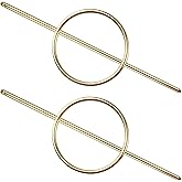 Gold Round Hair Clips Hollow Circle Hair Barrettes for Women Fashion Geometric Hairpins Minimalist Hair Accessories Hair Fork Metal Ponytail Hairpin Retro for Girls