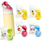 allsips 18oz Air Water Bottle with Straw & 5 Refresher ScentSip Flavor Pods（Yellow）