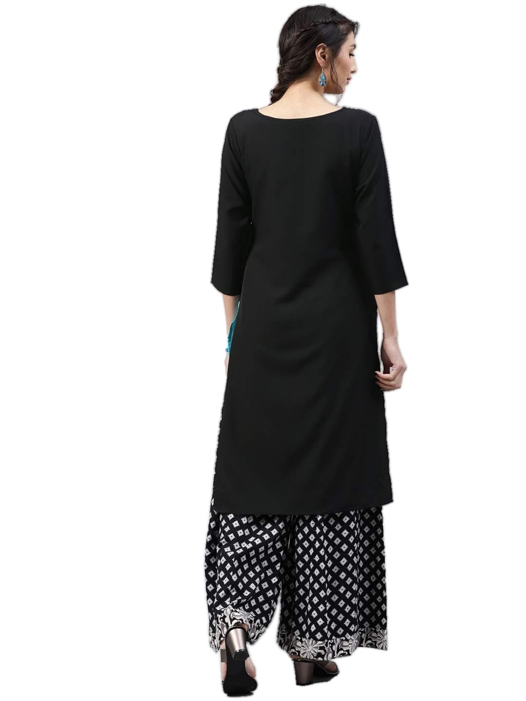vaamsi crepe digital printed kurti(vpk1505_black_free size)