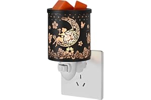 KAAKUUKI Plug in Wax Warmer,Wax melt Warmer,Candle Wax Burner, Candle Warmer,Candle Melter,for Home Office Décor and Gifts for Holiday（Moon/Flower Fairy）