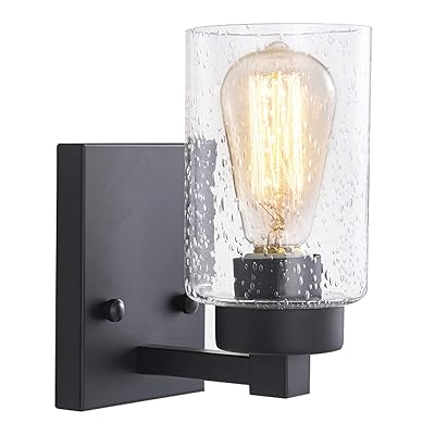 Buy 1 Light Industrial Bathroom Vanity Light Black Farmhouse Wall Sconce Clear Glass Shades Vintage Edison Wall Lamp Lighting Fixtures For Dressing Vanity Table Hallway Bedroom Study No Bulb Online In Turkey B087bv8mlp