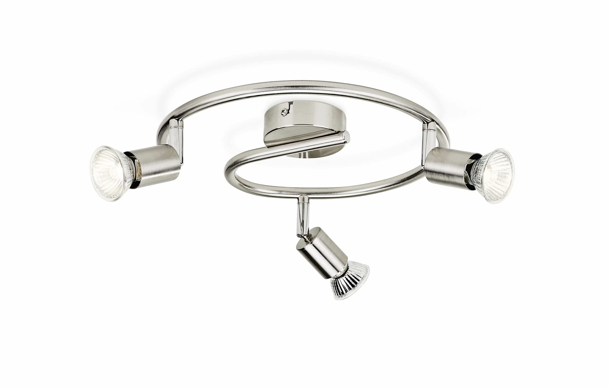 Philips LAMPADA DA SOFFITTO LIMBALI FARETTO 3 LUCI Nickel in Metallo SPIRALE ORIENTABILI Senza LAMPA