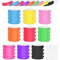 Bracelets waterproofs en plastique recyclé, lot 10 joncs ethnique Africains couleur pastel, bijou plage - France