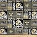 NFL Wide Cotton Broadcloth New Orleans Saints Patchwork Black/Gold Fabric