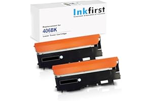 2 Inkfirst Compatible Black Toner Cartridge Compatible with Samsung CLT-K406S CLP-365 Black CLP-365W CLX-3305FW Xpress C410W 