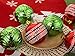 iPEGTOP Shatterproof Christmas Ball Ornaments, Red and Green Swirl Shinny Baubles Christmas Tree Balls Decorations for Wedding Party Festival Home Decor, 80mm/3.2