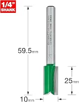 Trend Trend CraftPro Straight Two Flute Router Cutter Bit 1/4 Shank 10mm view 3