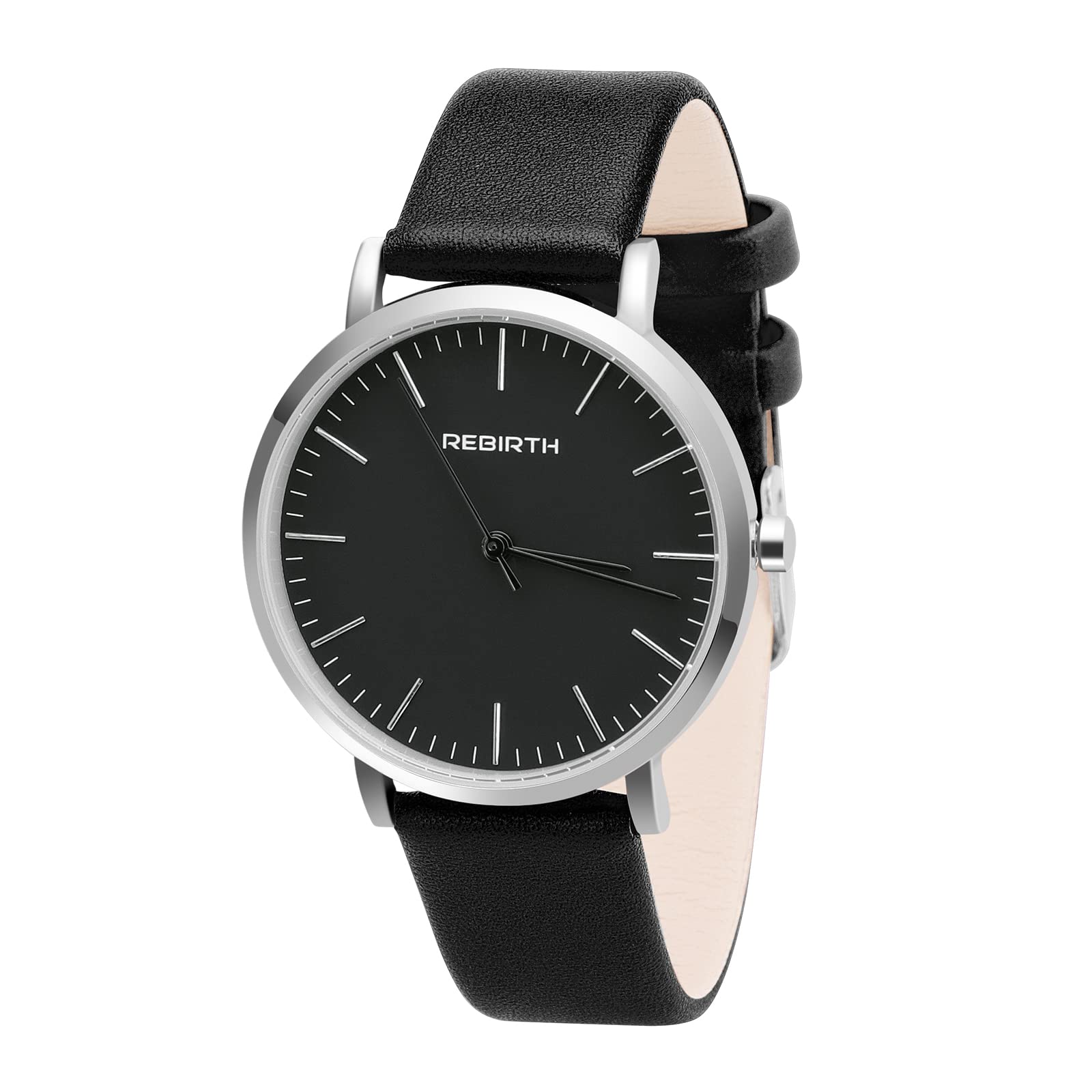 Vepiant Men Analog Quartz Watches Ultra-Thin Dial Minimalist Waterproof Fashion Simple Women Easy to Read Business Casual Durable Automatic Wrist Watch for Unisex Dress Leather Strap Wristwatch