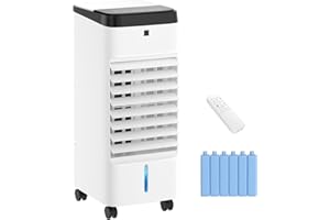 Sungdogin Portable Swamp Cooler,3 In 1 Evaporative Air Cooler for Room, Windowless Air Conditioner with Remote,12H Timer,120° Oscillating,Portable Air Conditioners No Window Needed for Bedroom White
