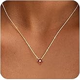 ZHESHY Birthstone Gold Necklaces for Women Dainty Non Tarnish 14K Gold Plated Diamond Necklace Cubic Zirconia Pendant Necklaces Women Gold Trendy Jewelry Bridesmaid Birthday Christmas Gift