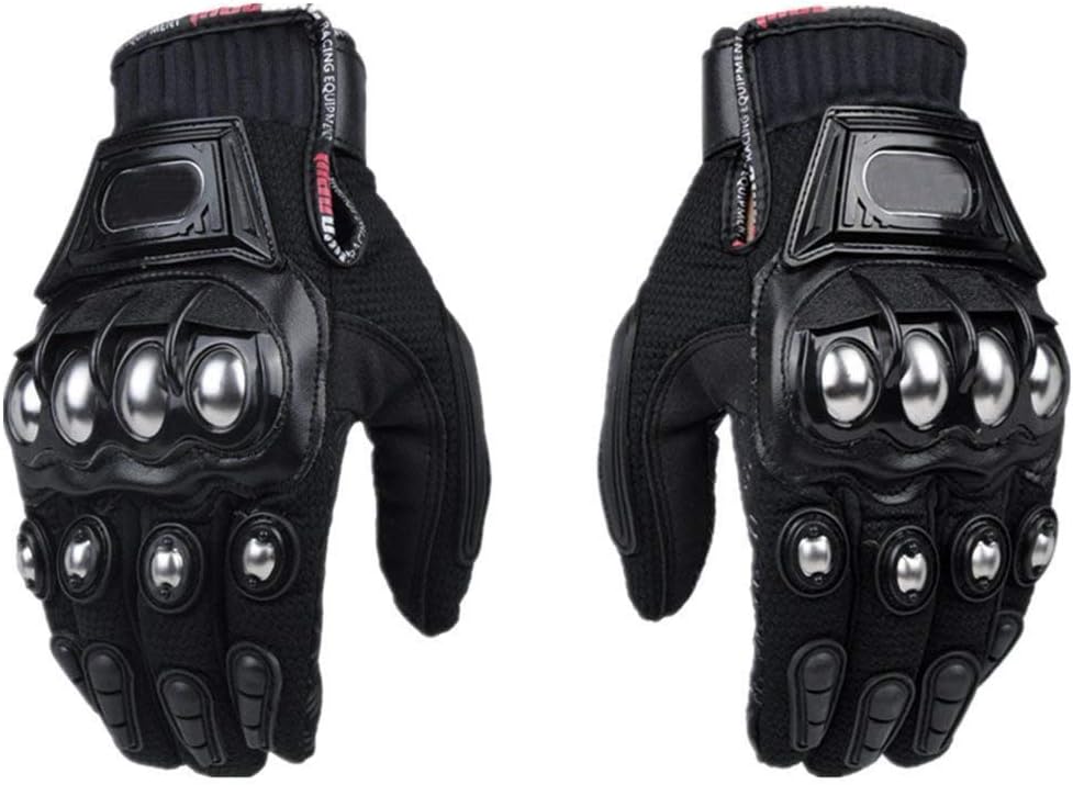 Steel Outdoor Reinforced Brass Knuckle Motorcycle Motorbike Powersports Racing Textile Safety Gloves