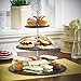 VonShef 3 Tier Natural Slate Serving/Cake Stand with Silver Carry Handle - Great For Use At Parties To Hold Cupcakes, Cakes, Cookies, Tapas or Cheese - Perfect For Displaying Halloween Treats